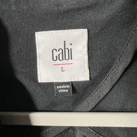 cabi Blazer Womens Large Black Crushed Velvet Single Button Lined Style 3661 - Picture 3 of 10